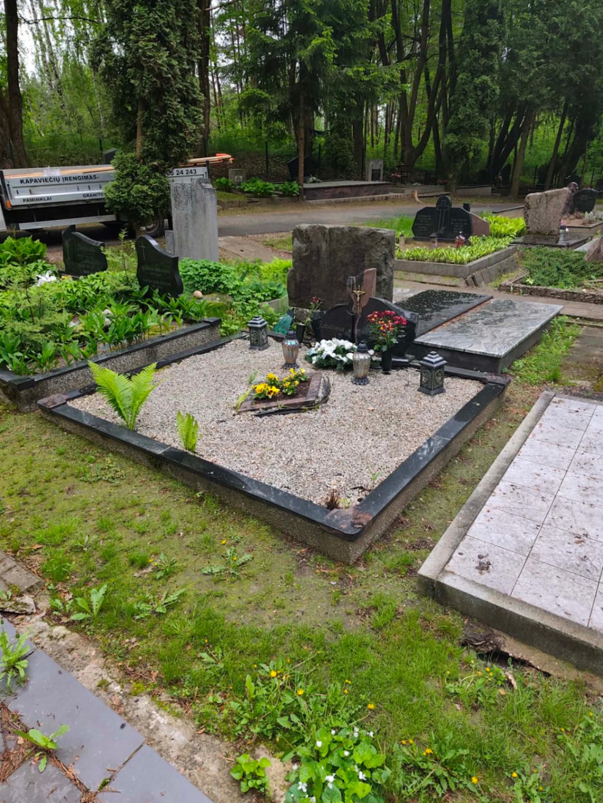 Kapavietė prieš Kornema atliekant atnaujinimo darbus