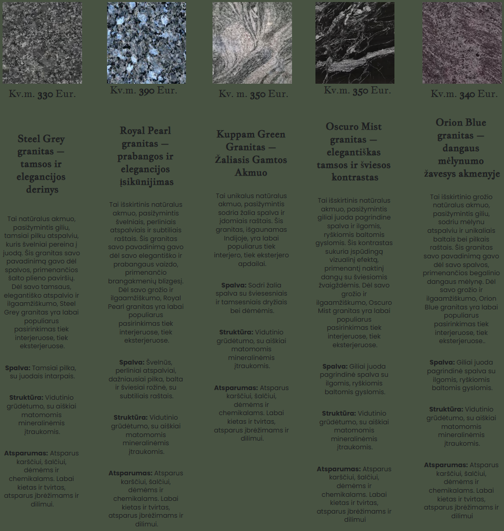 Granito asortimentas 1